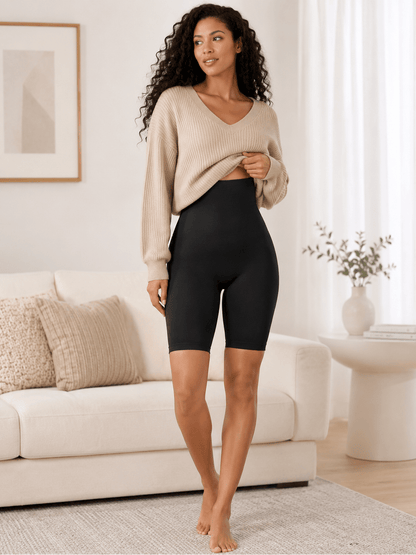 Women's Seamless High Waist Shaping Shorts Black - Sculpt Studio